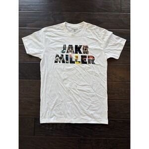 Jake Miller Graphic T-Shirt Mens‎ Small White The Thread Shop Music Merch Cotton